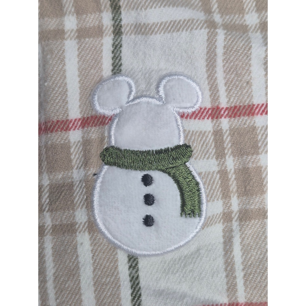 Disney Mickey Mouse Snowman Plaid Pajama Set Women's Long Sleeve top and bottoms - Picture 6 of 16
